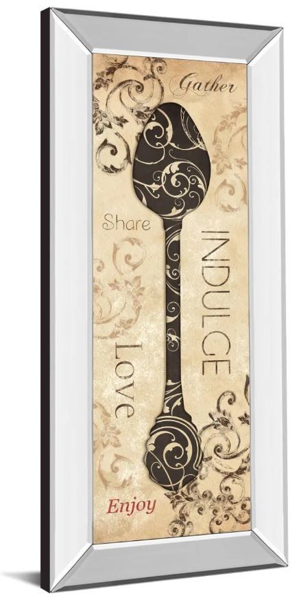 Classy Art Indulge by Dee Dee Mirror Framed Wall Art-1