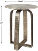 Uttermost® Warner Antique Champagne Metal Indoor-Outdoor Side Table-2