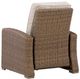 Signature Design by Ashley® Laguna Heights Beige/Gray Fabric/Resin Wicker Outdoor Manual Recliner-4