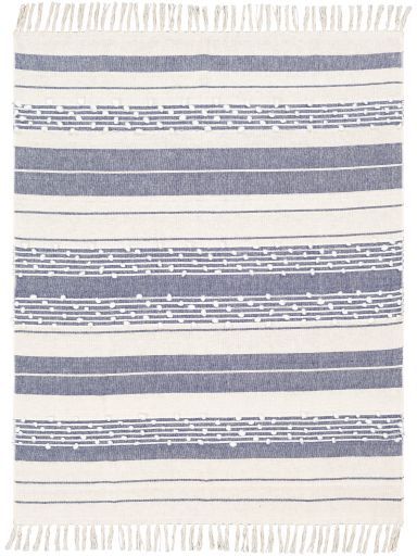 Surya Yemaya Navy 50"x60" Throw Blanket-1