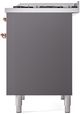 Ilve® Nostalgie II Series 40" Graphite Matte Pro Style Dual Fuel Range-4