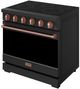 Thor Kitchen® Gordon Ramsay 36" Black/Rose Gold Freestanding Pro Style Electric Range-3