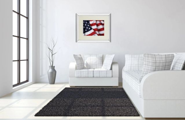 Classy Art American Flag by Kikk Brilliantly Mirror Framed Wall Art-3