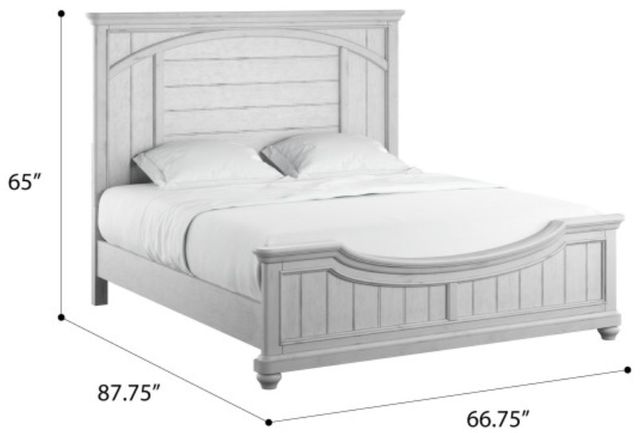 Emerald Home New Haven Oyster Shell Queen Panel Bed-2