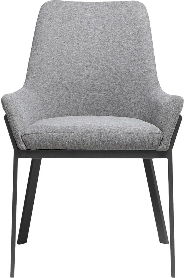 Moe's Home Collection Lloyd 2-Piece Dark Grey Dining Arm Chair Set-1