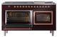Ilve® Nostalgie II Noblesse 60'' Burgundy Pro Style Dual Fuel Range with Copper Trim-3