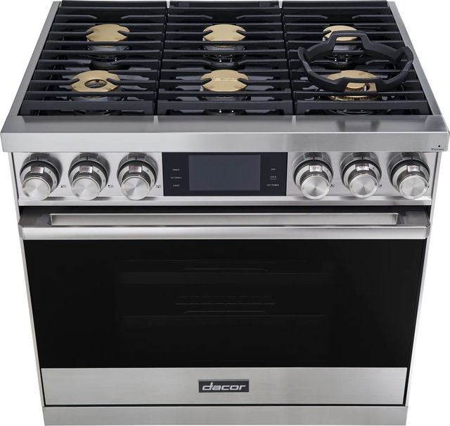 Dacor® Contemporary 36" Stainless Steel Pro Dual Fuel Steam Range-3