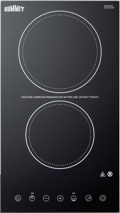 Summit® 12" Black Electric Cooktop-0