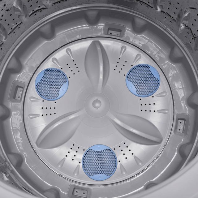 Midea® 4.5 Cu. Ft. Top Load Washer & 7.5 Cu. Ft. Electric Dryer White Laundry Pair-1
