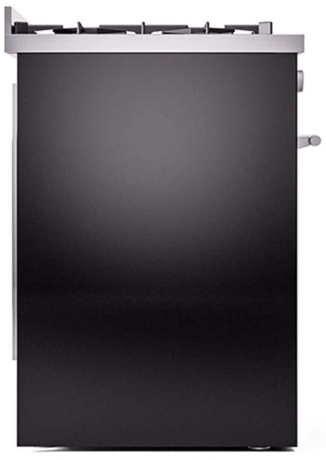 Ilve® Professional Plus II Series 30" Glossy Black Pro Style Dual Fuel Range-2
