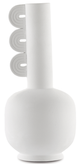 Currey & Company Happy 40 Three Wings Textured White Vase-0