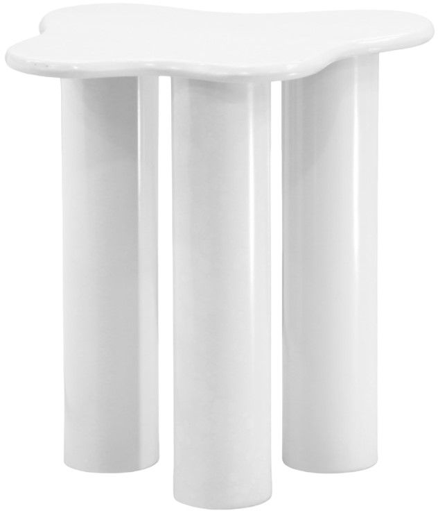 Meridian Furniture Romaine White End Table-0