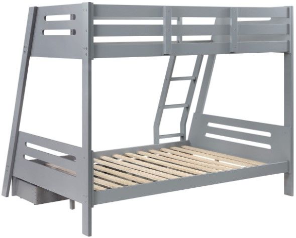 Coaster® Trisha Grey Twin Over Full Bunk Bed with Storage Drawers-3