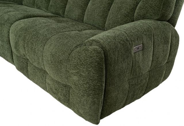 Furniture of America® Southwold 6-Piece Jade Green Power Reclining Sectional-4