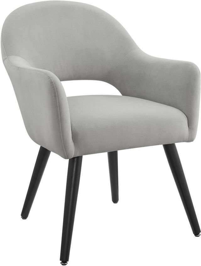 Powell® Sabine Light Grey Velvet Arm Chair-0