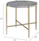 ACME Furniture Tainte Gray End Table with Champagne Base-2