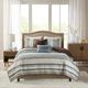 Olliix by Madison Park Blue King/California King Princeton 5 Piece Reversible Jacquard Coverlet Set-4