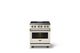 Viking® 5 Series 30" Pure White Pro Style Dual Fuel (LP) Range with Polished Chrome Trim-3