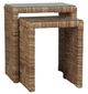 Bramble Tuscan Glass Top Nesting Table with Natural Base-0