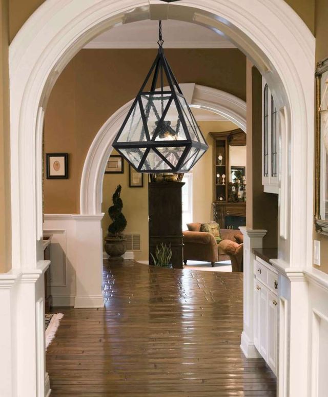 Cal® Lighting & Accessories Townsendglass Blacksmith/Chrome Chandelier-1