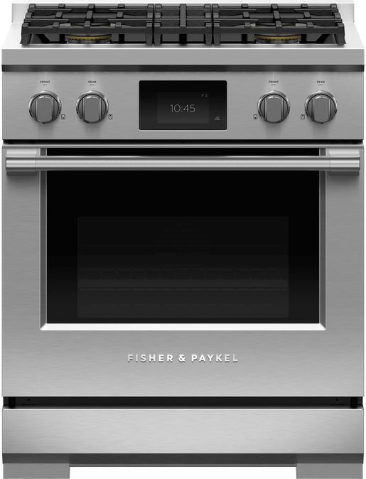 Cuisinière biénergie style Pro de 30 po Fisher & Paykel® série 9 de 4.0 pi³ avec friture à air - Acier inoxydable-0
