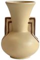 TOV Furniture Earthenware Beige Ceramic Line Art Trumpeter Vase-0