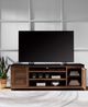 Signature Design by Ashley® Kallari Black/Warm Brown XL TV Stand with Fireplace Option-3