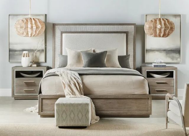 Hooker® Furniture Serenity Rookery Malibu Queen Upholstered Panel Bed-1