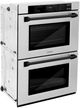 ZLINE Autograph Edition Professional 30" Stainless Steel Double Electric Wall Oven with Matte Black Accents-1