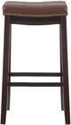 Linon Claridge Brown/Cognac Bar Stool-2