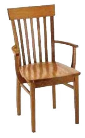Members Amish Customizable Heritage Woodcrafters Venice Dining Arm Chair-0