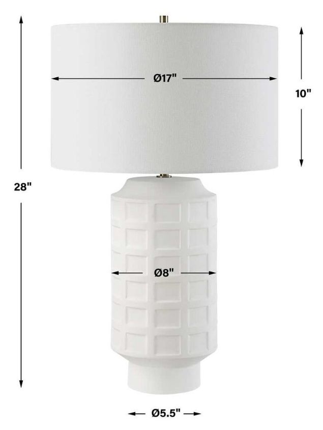 Uttermost® Window Chalk White Glaze Table Lamp-3