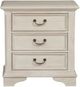Liberty Furniture Bayside Antique White Three Drawer Nightstand-1