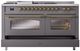 Ilve® Nostalgie II Series 60" Graphite Matte Pro Style Dual Fuel Range-4