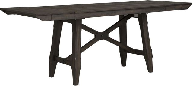 Liberty Furniture Double Bridge 6-Piece Dark Chestnut/Gray Gathering Table Set-1