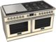 Fulgor Milano® Evoque 400 Series 60” Matte Ivory Hybrid Pro Style Dual Fuel Range with Chrome Trim-0