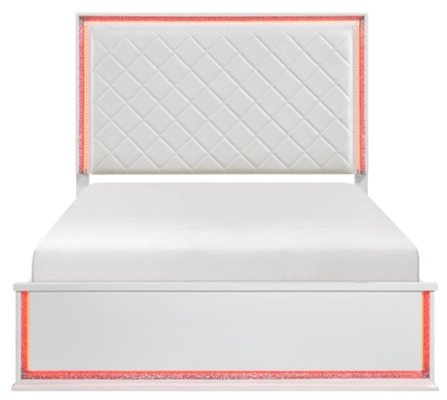 Homelegance® Lumin White Queen Panel Bed-2
