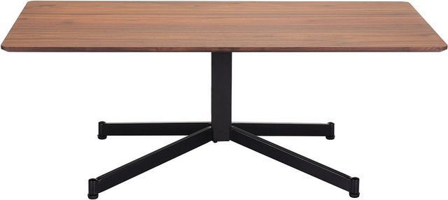 Zuo® Modern Mazzy Brown Coffee Table with Black Steel Base-2