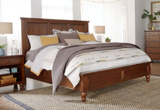aspenhome® Cambridge Brown Cherry California King Panel Bed-3