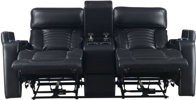 Steve Silver Co. Lavon Midnight Dual-Power Reclining Loveseat with Console-1