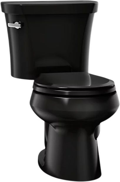 KOHLER® Wellworth® Black 2-Piece Round-Front Toilet, 1.28 Gpf-0