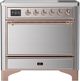 Ilve® Majestic III 36" Stainless Steel Pro Style Induction Range with Solid Door and Copper Trim-0