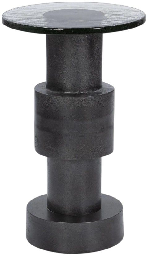 Classic Home Callen Antique Nickel Round Accent Table-0
