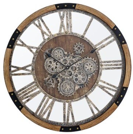 YHD Brown Homestead Gear Clock-0