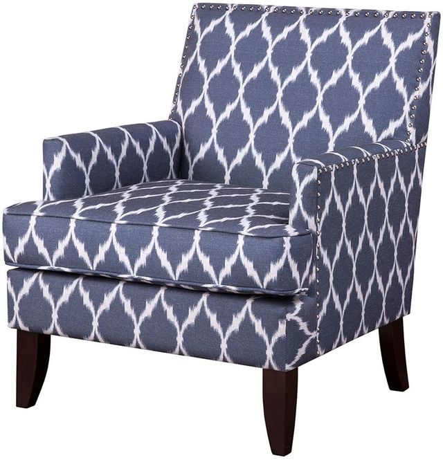 Olliix by Madison Park Blue/White Colton Track Arm Club Chair-0