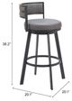 Zuo® Modern Gimsby Black/Gray Barstool-1