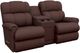 La-Z-Boy® Pinnacle Umber Leather Manual Wall Reclining Loveseat with Console-0