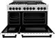 ZLINE Autograph Edition 48" Stainless Steel Pro Style Dual Fuel Range with White Matte Door and Matte Black Accents-1