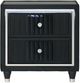 Coaster® Ravenne Black Upholstered LED Nightstand with USB-3
