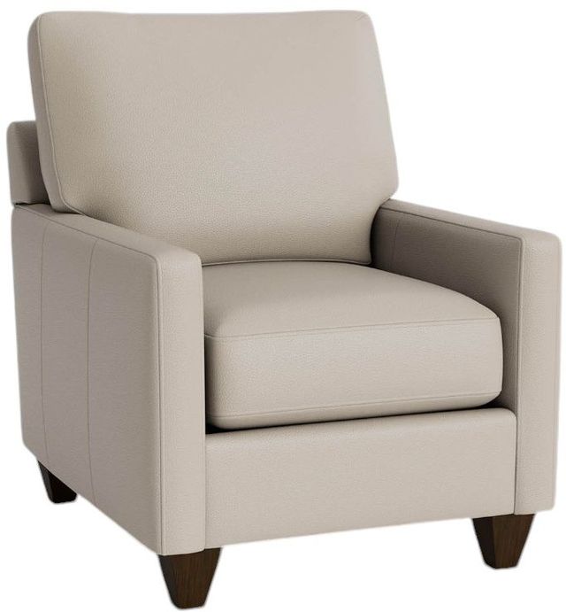 Bassett® Furniture Customizable Benchmade Premier Leather Track Arm Accent Chair-0